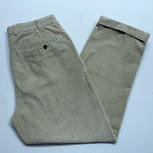 Brooks Brothers Corduroy Pants Mens Size 36x30 Elliot Fit Pleated Cuffed Preppy